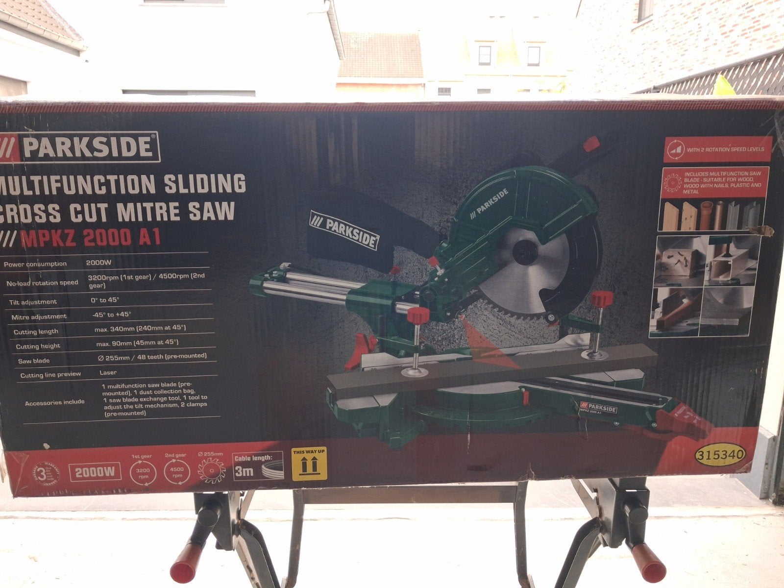 Parkside afkort- en verstekzaag, Doe-het-zelf en Bouw, Gereedschap | Zaagmachines, Ophalen