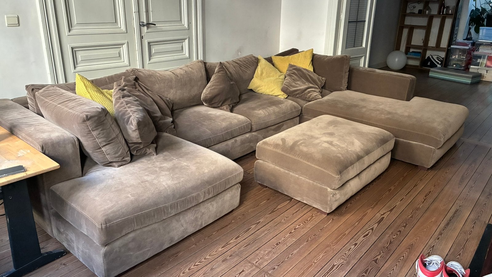 Grote bruine zetel (Top Interieur), Ophalen, Zo goed als nieuw, Stof