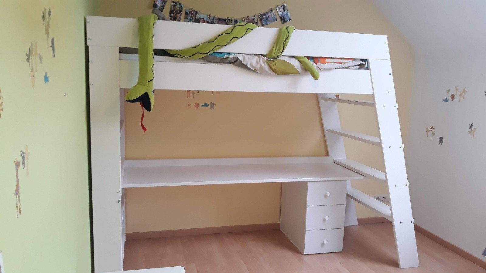 lit superposé meuble Belot avec bureau et étagère, Enlèvement, Utilisé, Lit mi-hauteur mezzanine