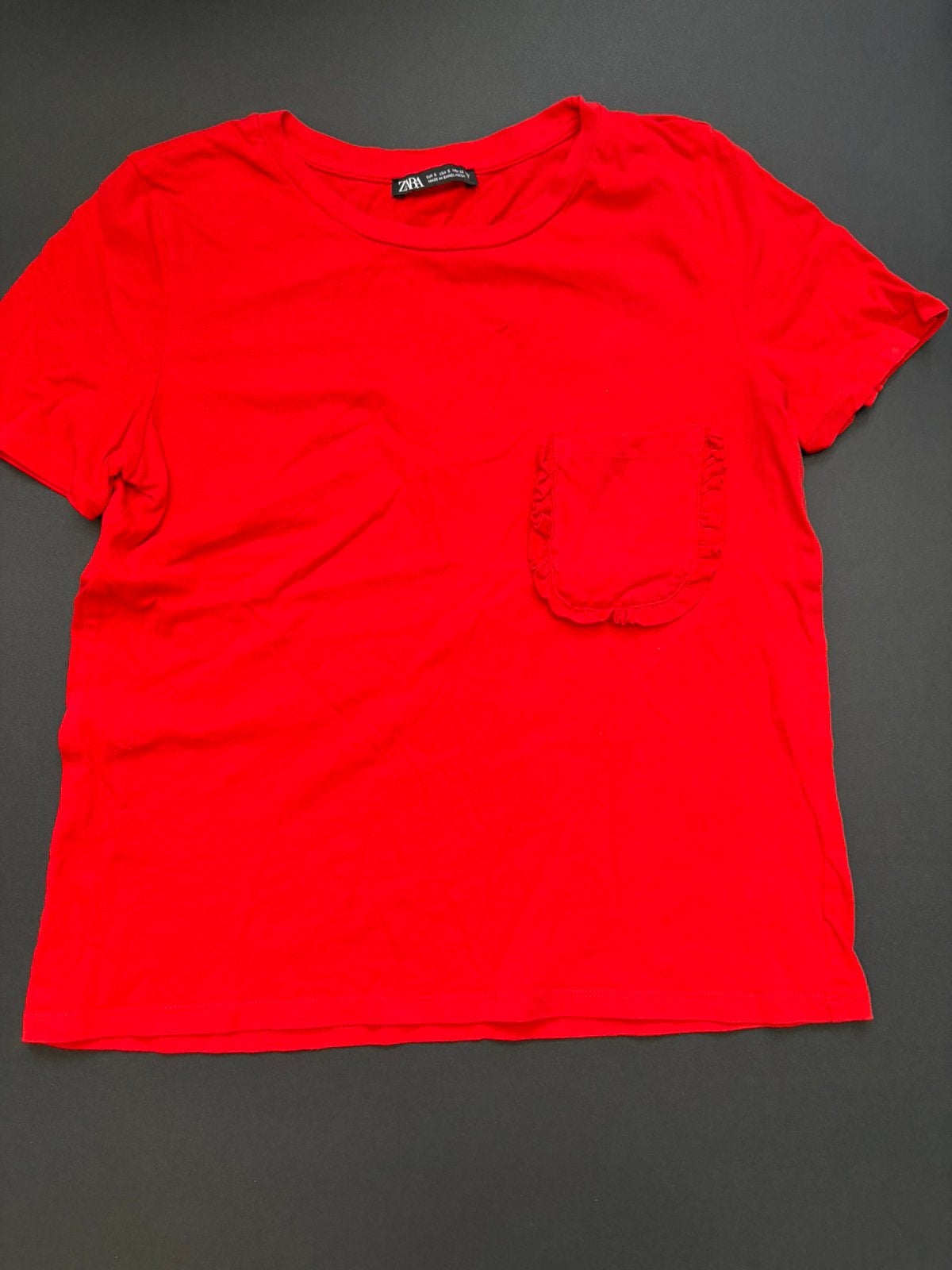 Tee-shirt rouge Zara taille S, Enlèvement ou Envoi, Comme neuf, Rouge