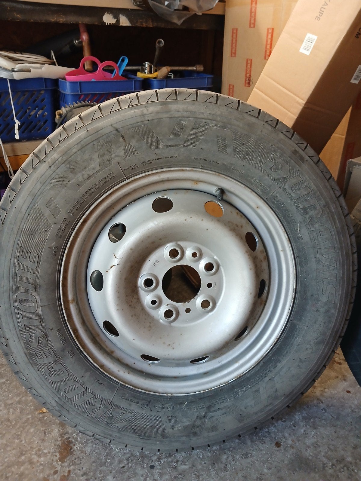reservewiel fiat ducato 15 inch, Enlèvement