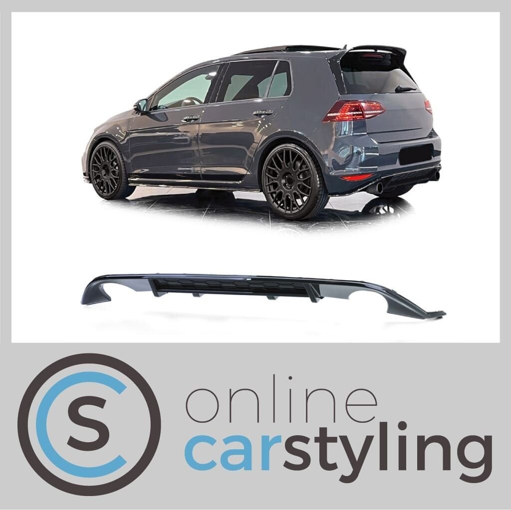 Achterbumper Diffuser VW Golf VII GTI Glossy Black, -, Volkswagen, -, Nieuw