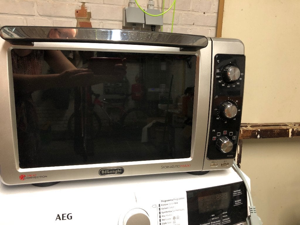 Te koop: elektrische heteluchtoven van Delonghi, Ophalen, Minder dan 45 cm, Hete lucht, Heteluchtoven
