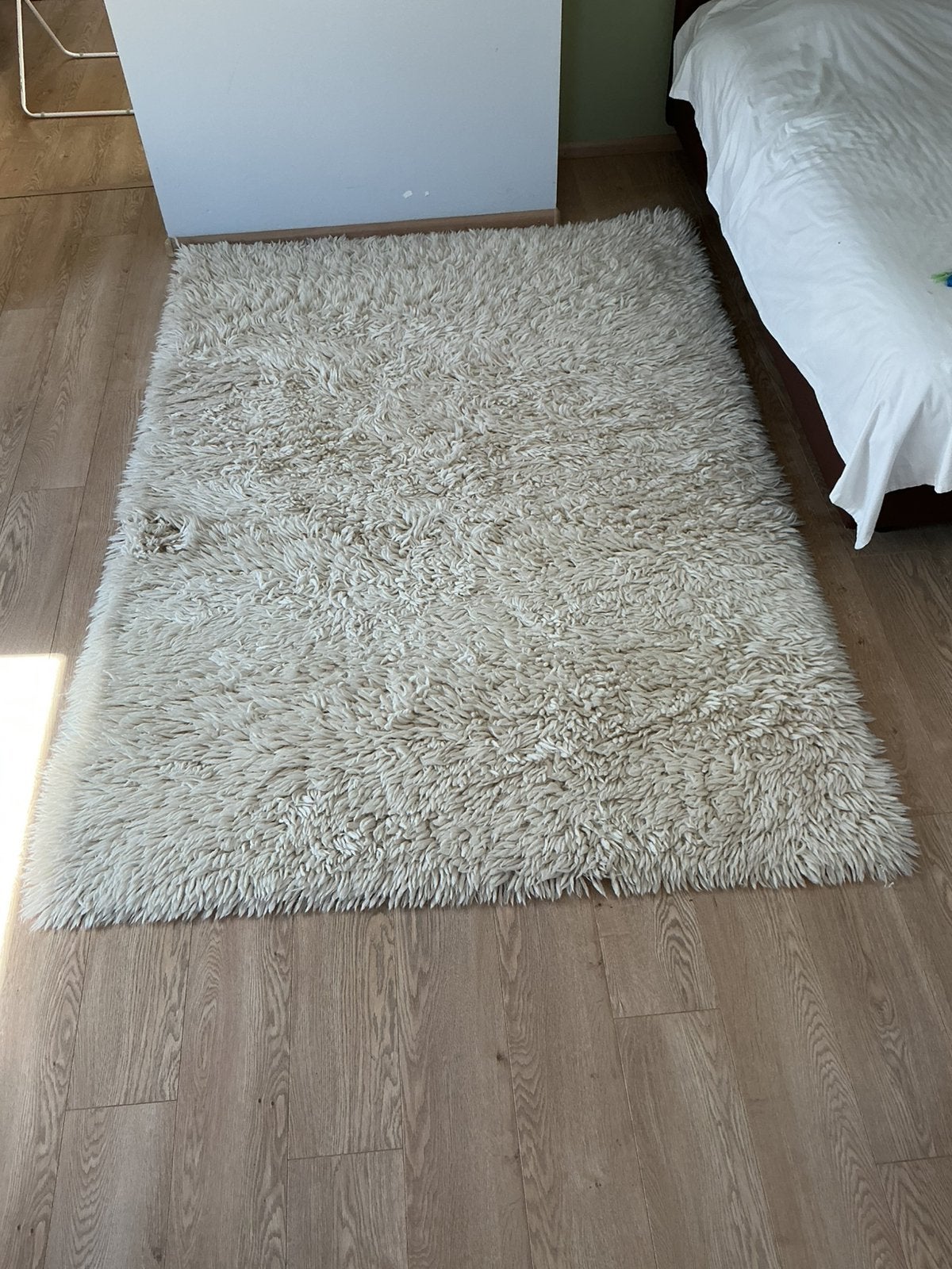 Tapijt, Huis en Inrichting, Stoffering | Tapijten en Vloerkleden, Ophalen, Zo goed als nieuw, Wit