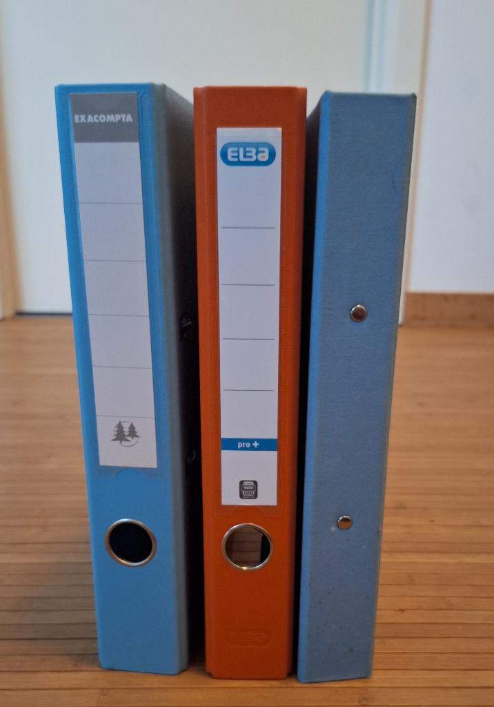 Lot de 3 classeurs, Enlèvement, Utilisé