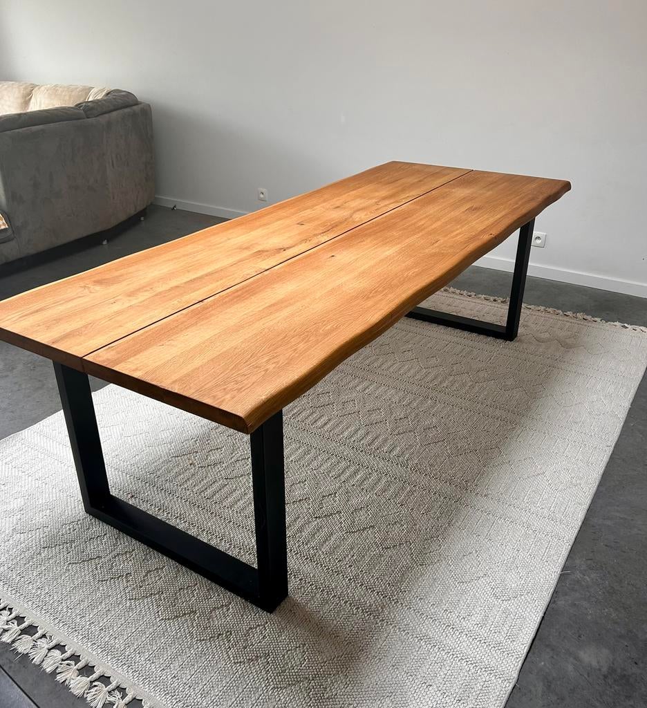 Table a manger en bois 2m40, Bois brut, Comme neuf, Enlèvement, 50 à 100 cm