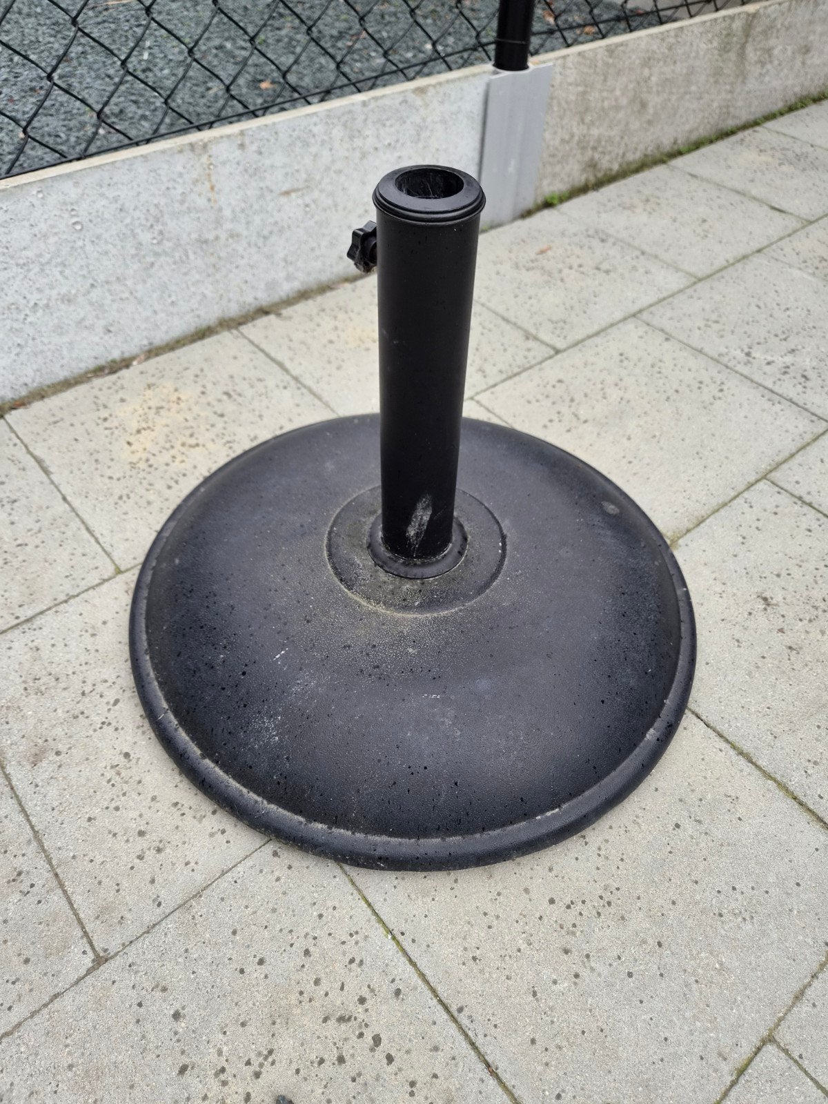 zware parasolvoet, Enlèvement, Base de parasol