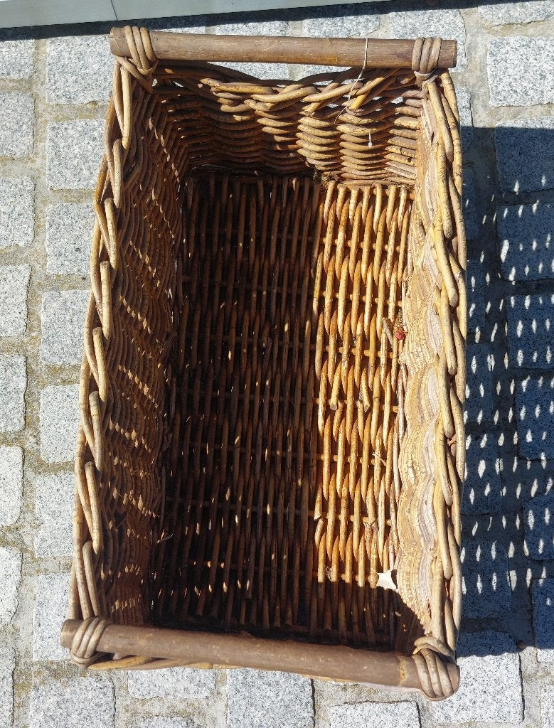 houtmand, Ophalen, Met handvatten, Gebruikt, Mand