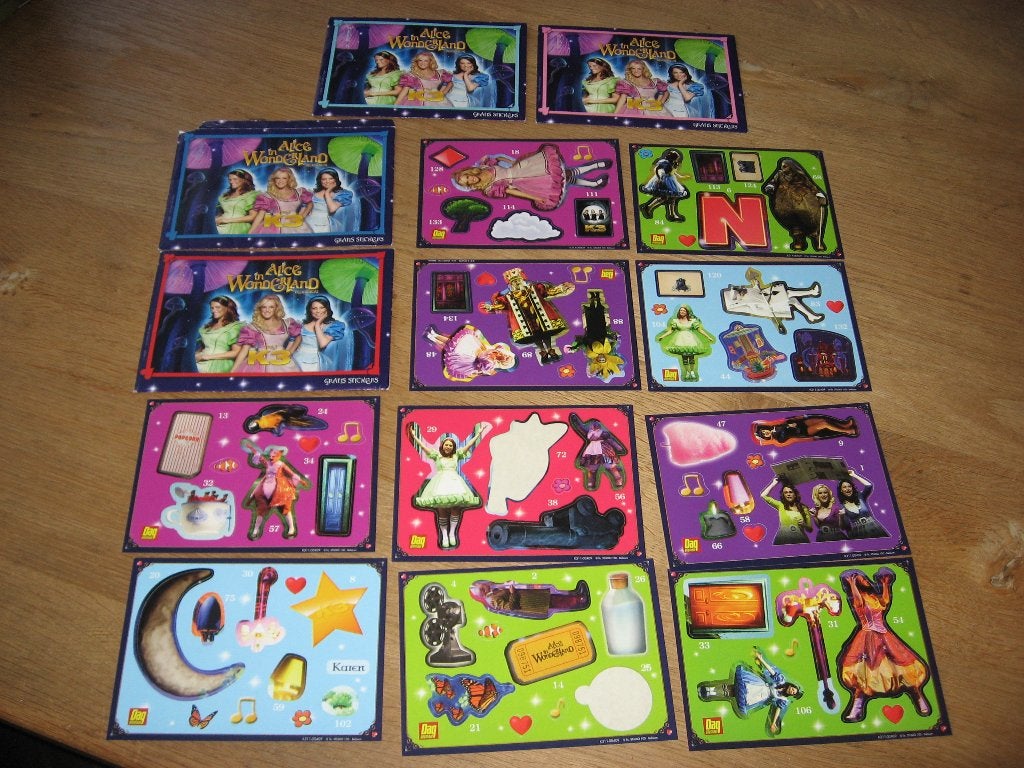Stickers K3 Alice in Wonderland de musical Studio 100, Enlèvement, Comme neuf, Autres types