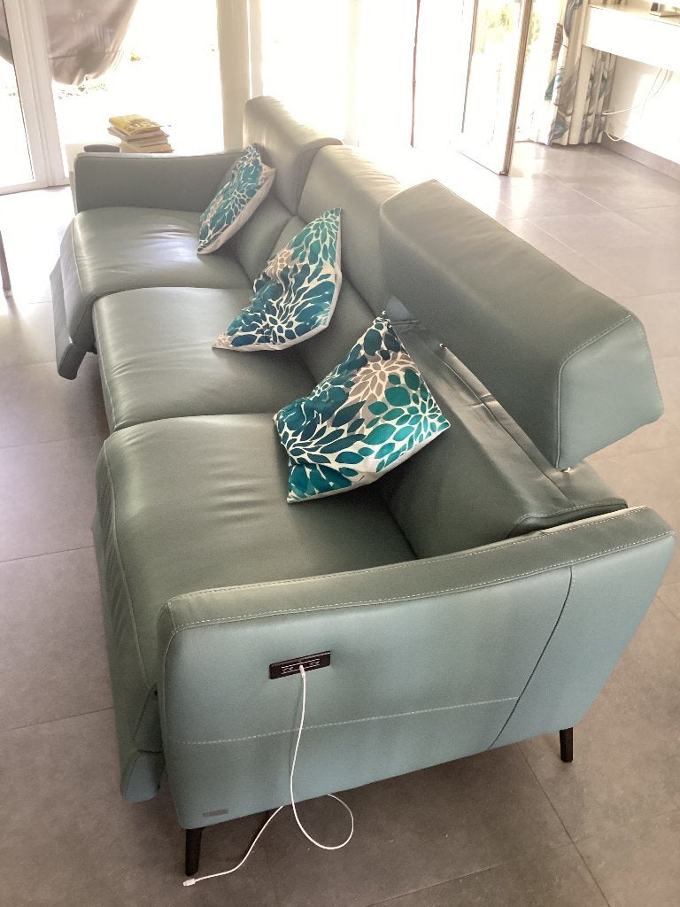 Leren bankstel Natuzzi, Modern strak, Banc droit, Comme neuf, Enlèvement