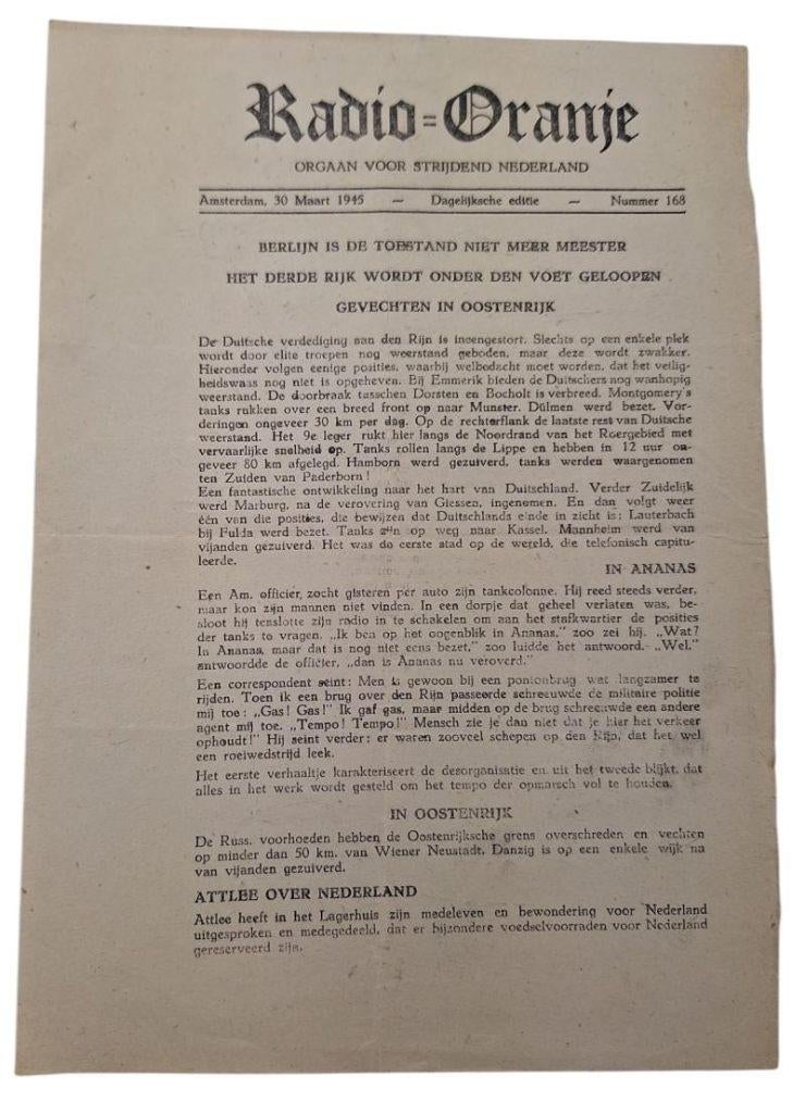 dépliant néerlandais sur la résistance à la Seconde Guerre, Collections, Enlèvement ou Envoi