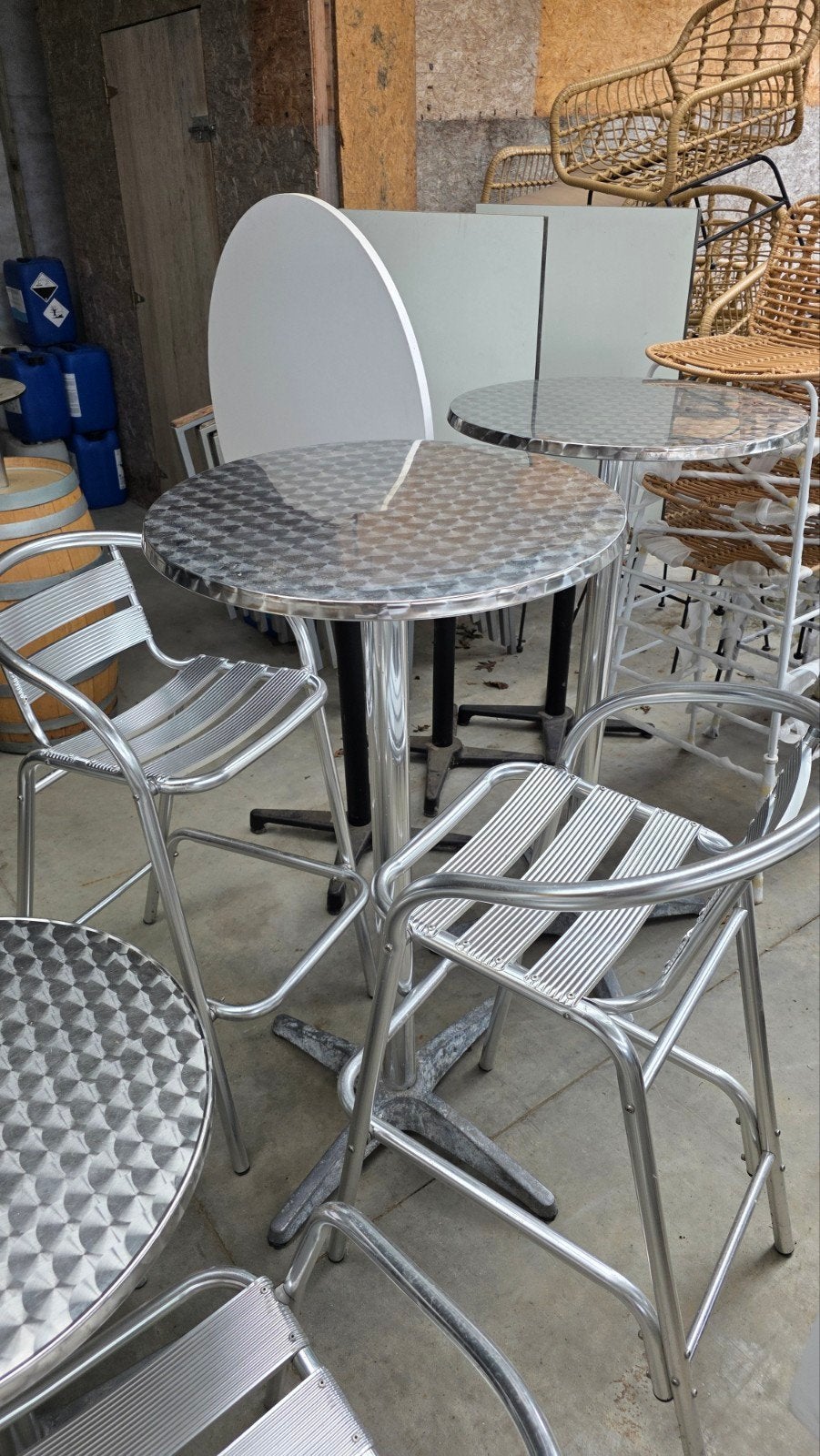 Aliminium sets hoog en laag horeca tuin cafe bar terras lot, Ophalen of Verzenden