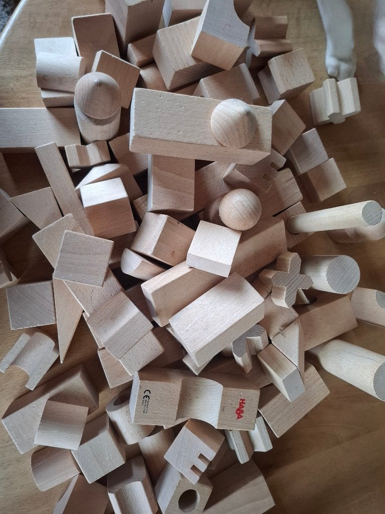 Haba houten blokken (set van 100 stuks), Kinderen en Baby's, Ophalen, Gebruikt, Overige typen