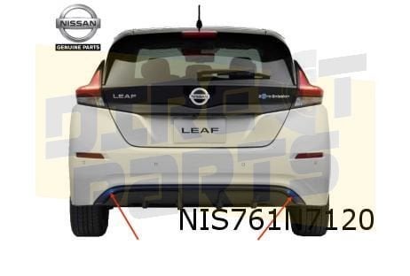 Nissan Leaf (1/18-) achterbumper Sierlijst (Blauw) Origineel, Neuf, Arrière, -, -