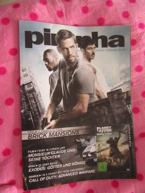 Duits magazine : Piranha -- december 2014 - Paul Walker, Ophalen of Verzenden, Gelezen, Overige typen