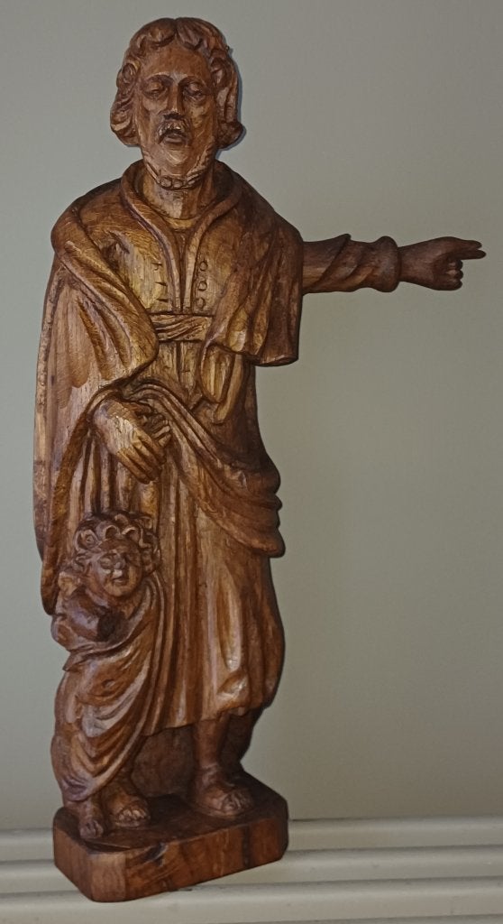 Houten beeld, Antiek en Kunst, Ophalen of Verzenden, Gepatineerd, Hout, Beeld