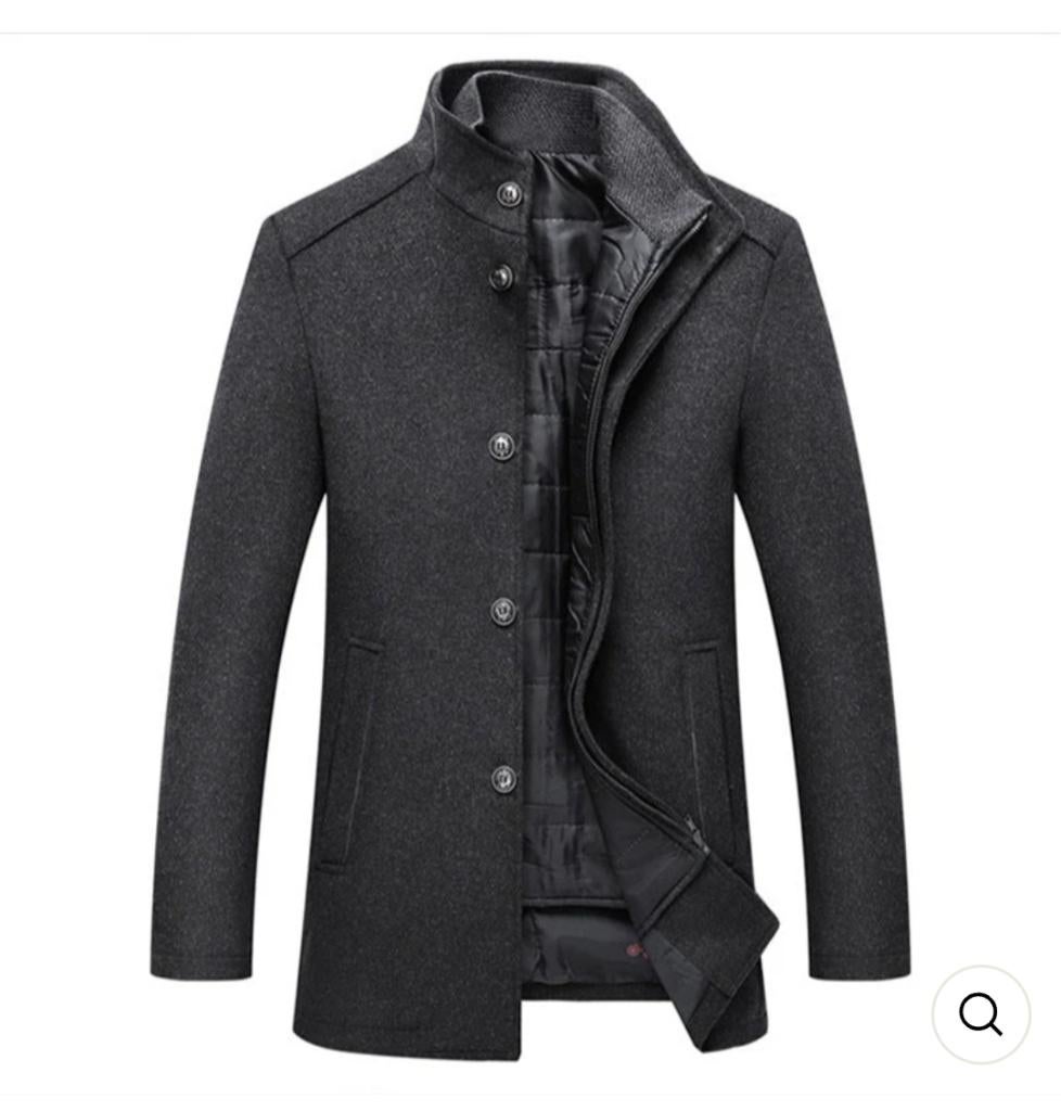 Man jas/ mantel donkergrijs, Neuf, Jules, Gris, Taille 52/54 (L)