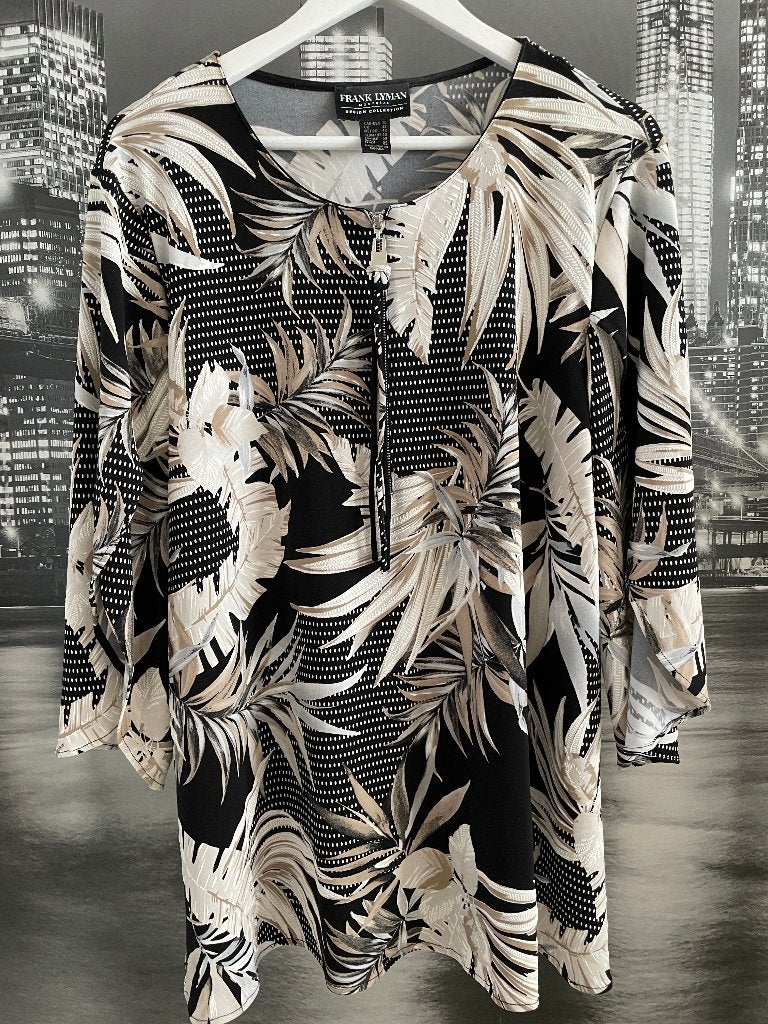 prachtig feestelijke blouse Frank Lyman Design 48-50, Frank Lyman Design, Verzenden, Zwart, Maat 46/48 (XL) of groter