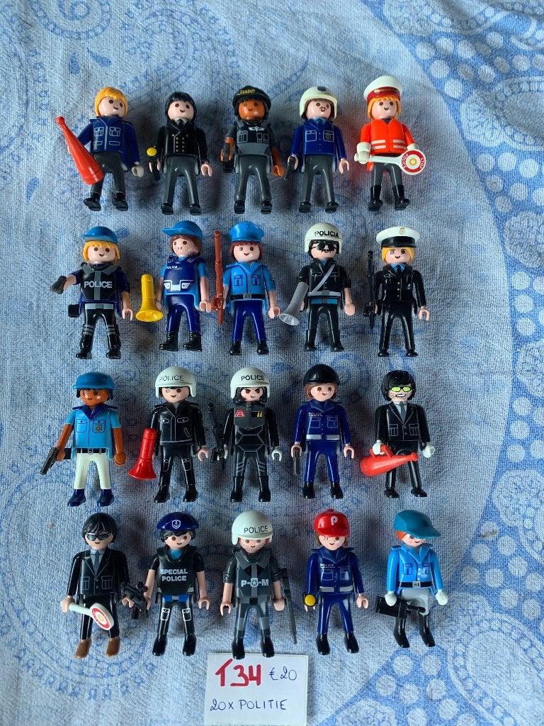 PLAYMOBIL: T34: LOT 20 POLITIEFIGUREN, Kinderen en Baby's, Speelgoed | Playmobil, Losse onderdelen, Ophalen of Verzenden, Zo goed als nieuw