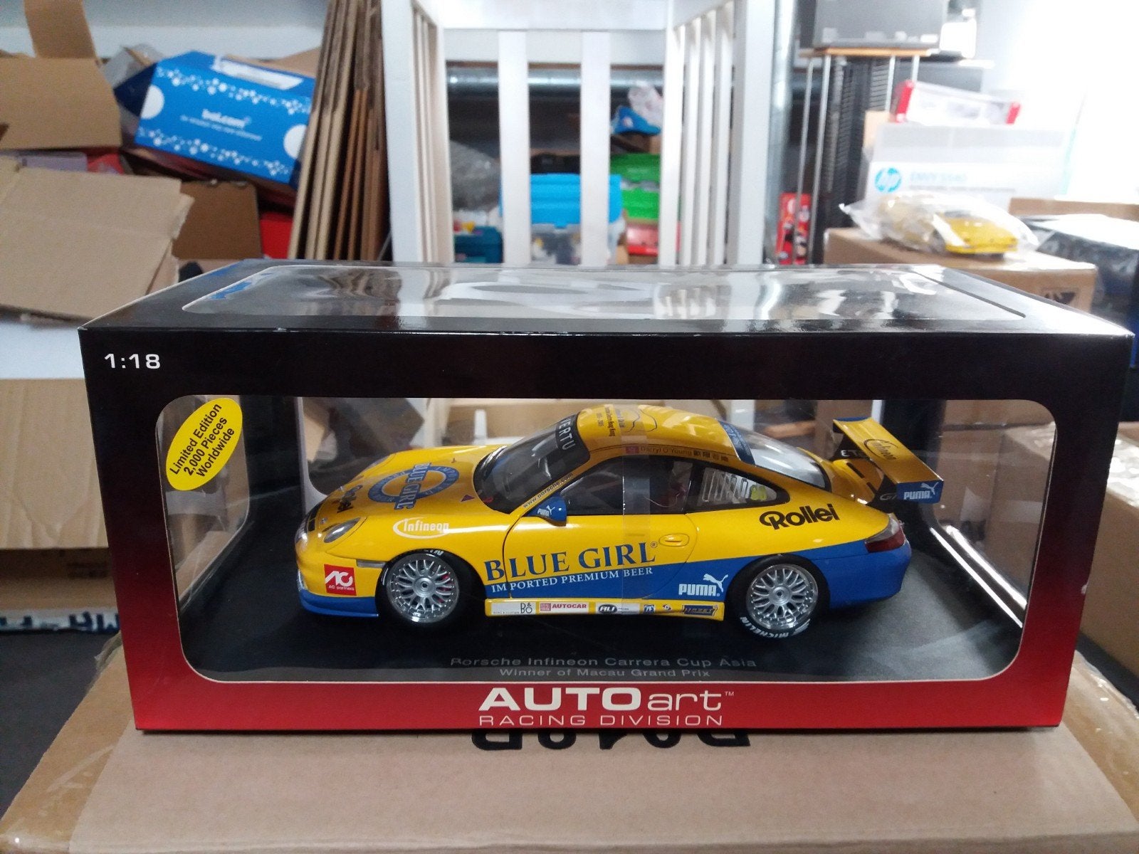 Vainqueur de la Coupe d'Asie de la Porsche 911 Infineon Infi, Enlèvement ou Envoi, Neuf, Voiture, Autoart