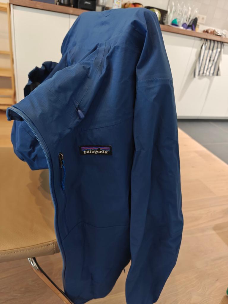 Patagonia blauwe regenjas mannen L, Ophalen, Gebruikt, Regenjas, Heren