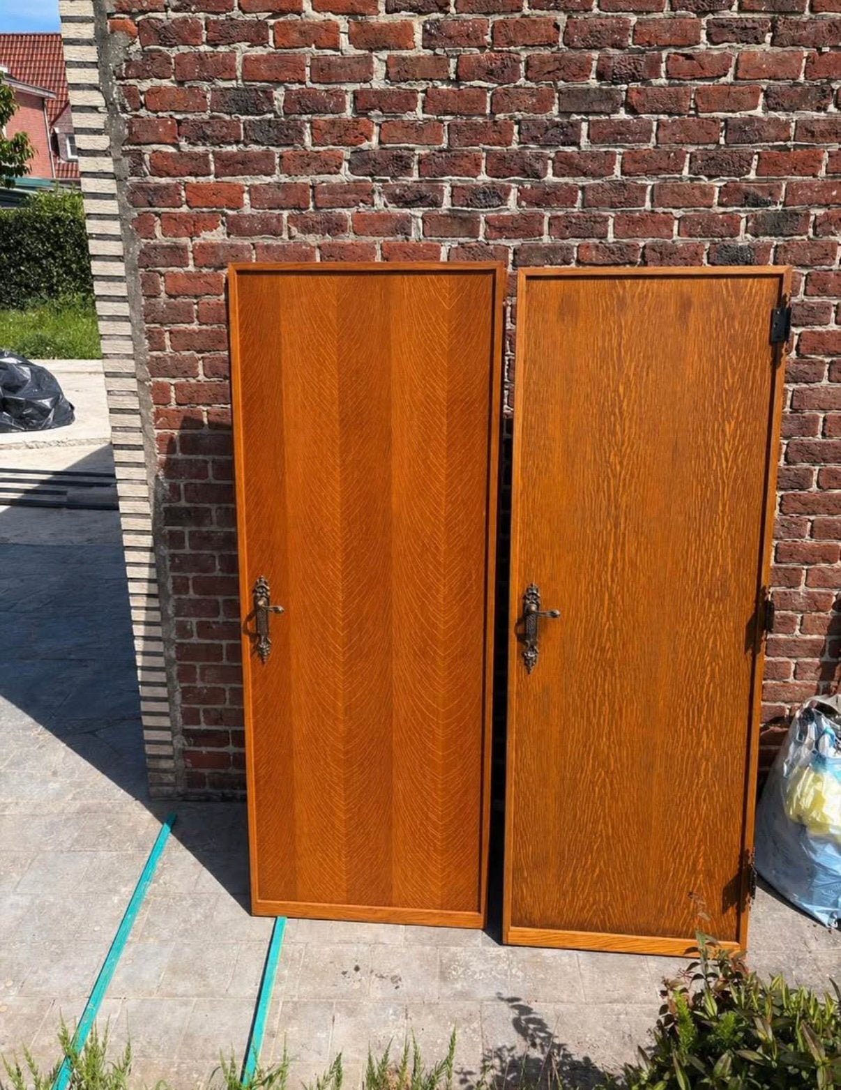 LAATSTE KANS BIEDEN - deuren Kwartiers massief eik 1973, Doe-het-zelf en Bouw, Deuren en Vliegenramen, Ophalen, Zo goed als nieuw