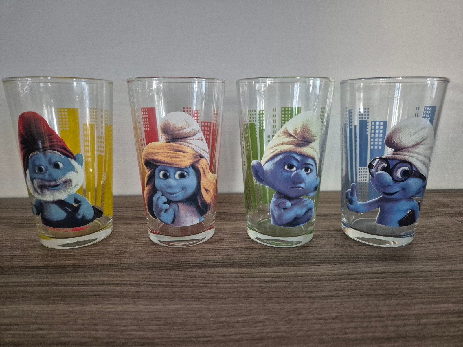 Nieuw smurfen glazen, Verzamelen, Ophalen, Nieuw, Frisdrankglas
