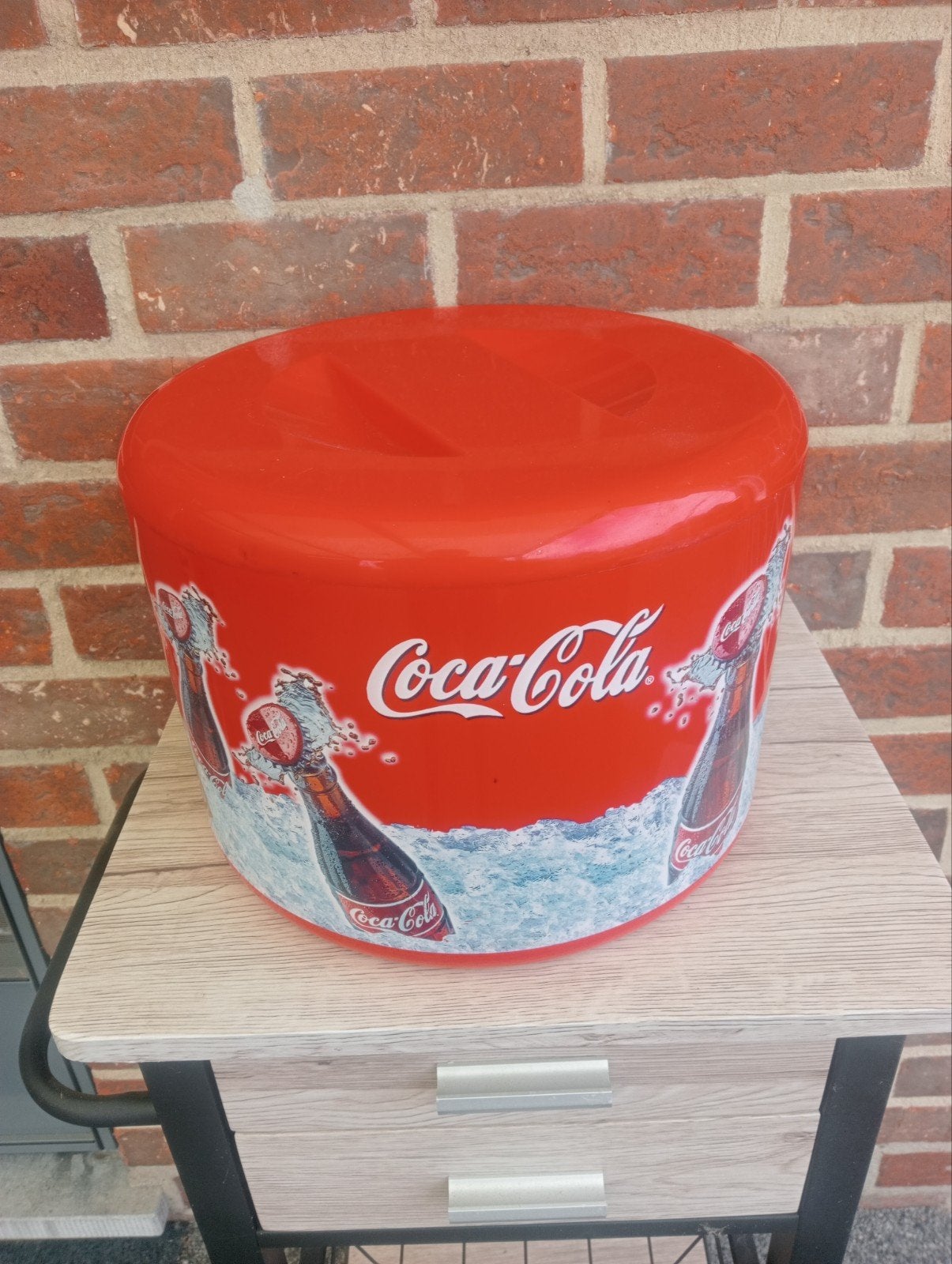 Seau à glace/glacière de fête vintage Coca Cola (grand modèl, Collections, Enlèvement, Utilisé, Ustensile