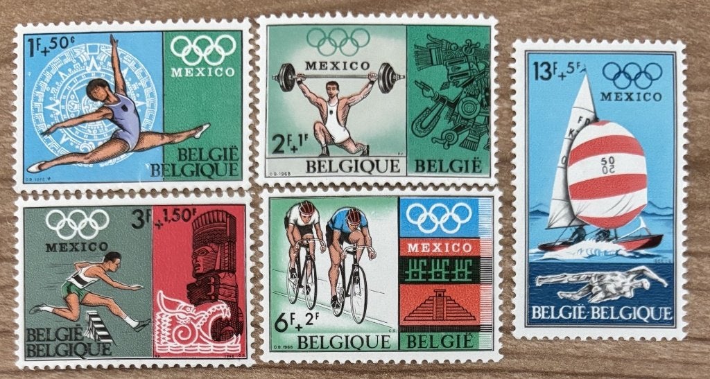 BELGIE - 1456-60 **, Ophalen of Verzenden, Postfris, Olympische Spelen, Frankeerzegel