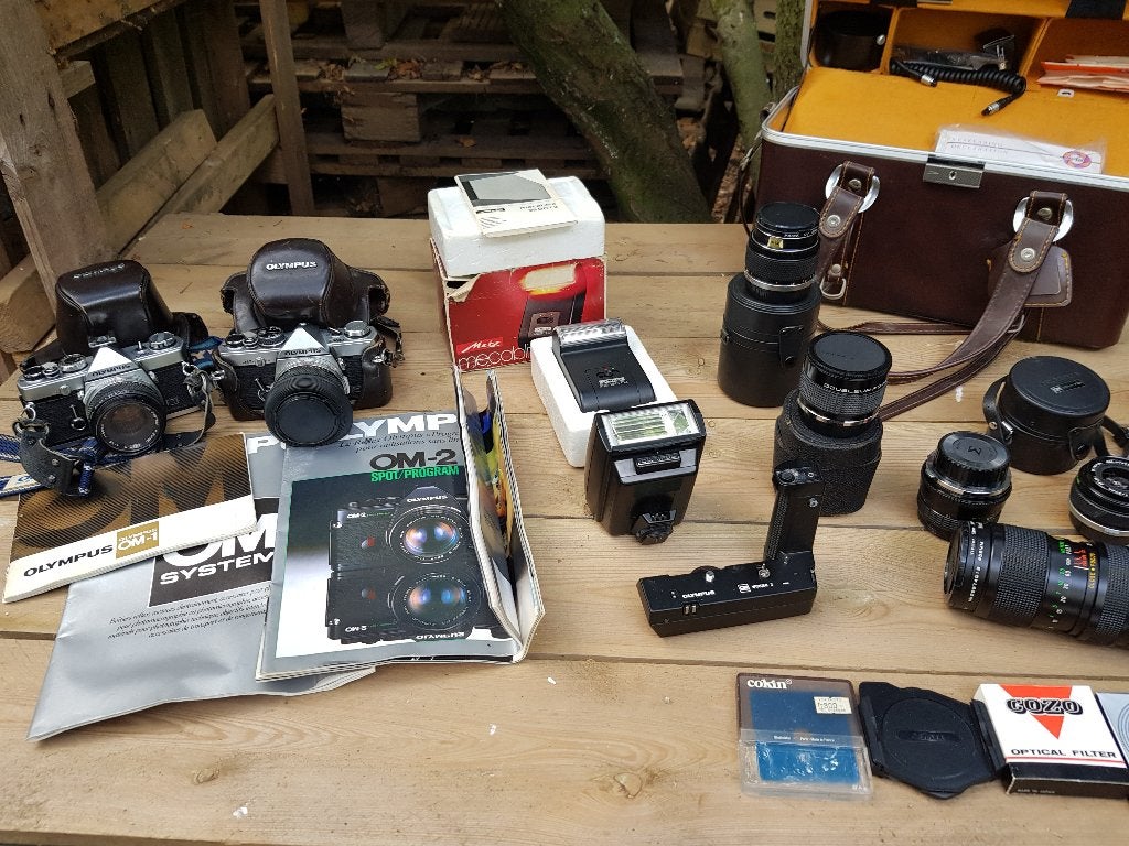 Lot Fotograaf materiaal.. Olympus " Advertentie lezen aub", Ophalen, Gebruikt, Olympus