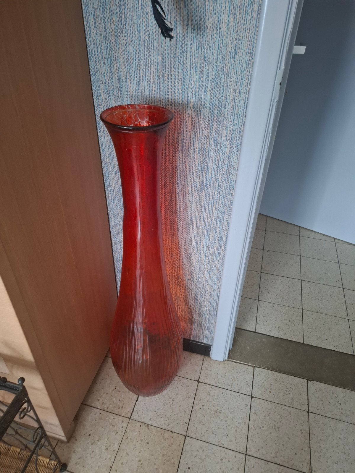 Grand vase rouge vintage, Maison & Meubles, Accessoires pour la Maison | Vases, Rouge, Verre, Utilisé, Enlèvement