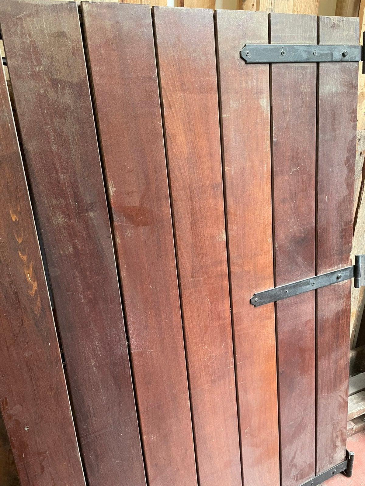 Houten deur, Moins de 200 cm, Enlèvement ou Envoi, Porte extérieure, Comme neuf