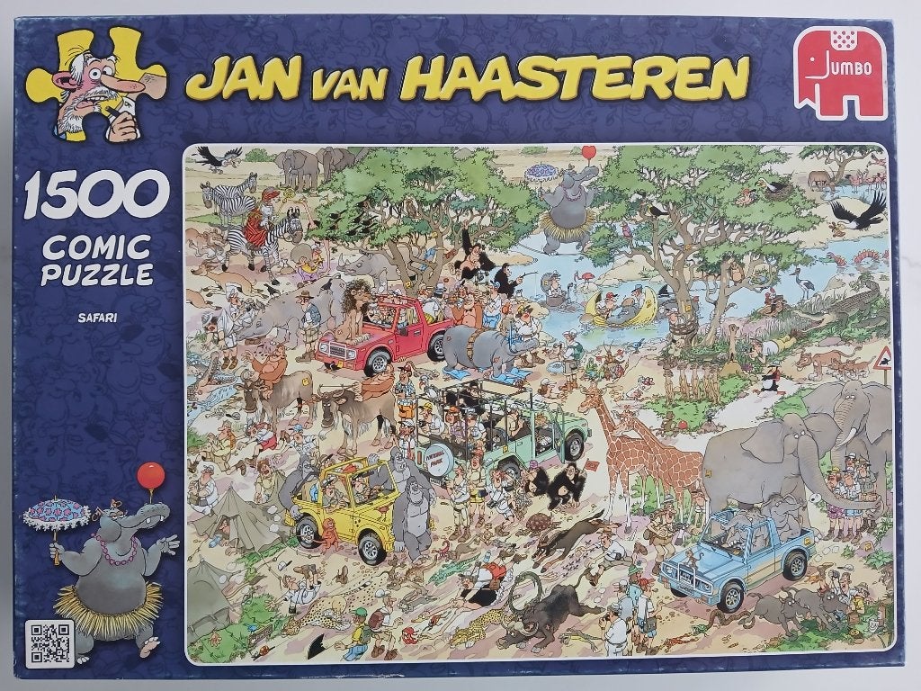 4 Puzzels Jan van Haasteren 1500 stukjes, Ophalen, 500 t/m 1500 stukjes, Zo goed als nieuw, Legpuzzel