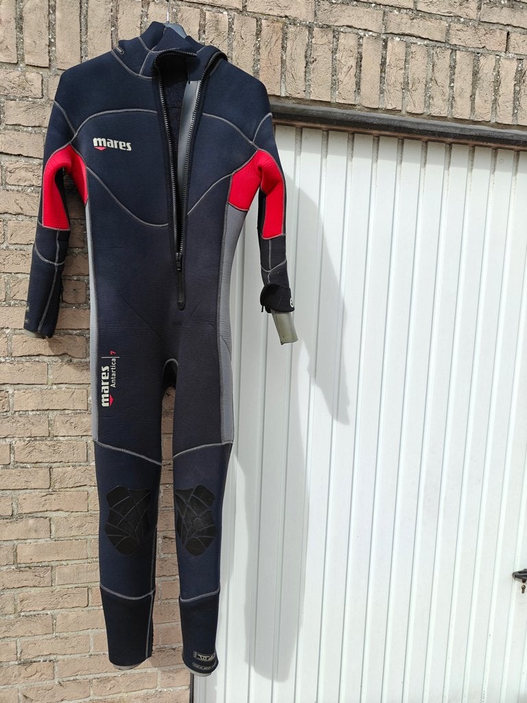 Duikpak 7 mm Frontrits met kap., Watersport en Boten, Ophalen, Gebruikt, Duikpak