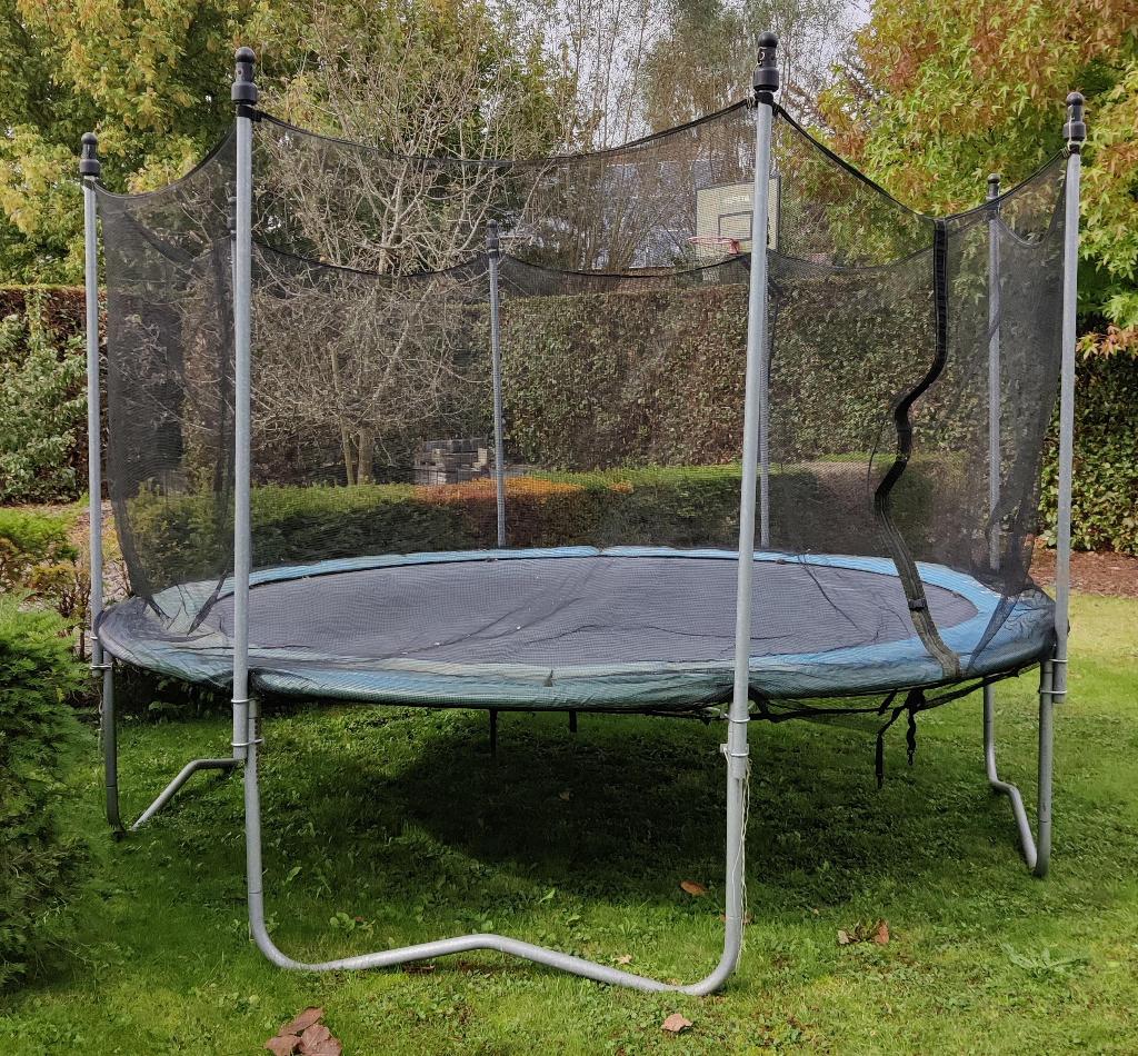 Trampoline 366 diameter met beschermingsnet, Kinderen en Baby's, Speelgoed | Buiten | Trampolines, Ophalen, Gebruikt