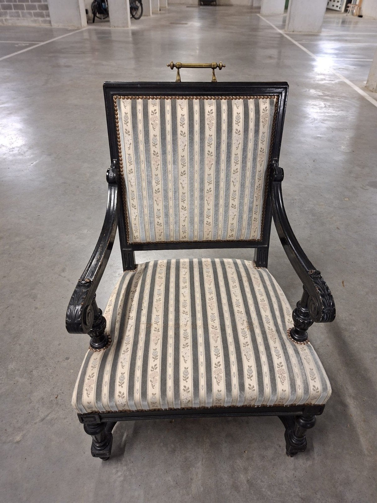 Fauteuil d'apparat style neoclassique Louis XVI, Antiek en Kunst, Ophalen