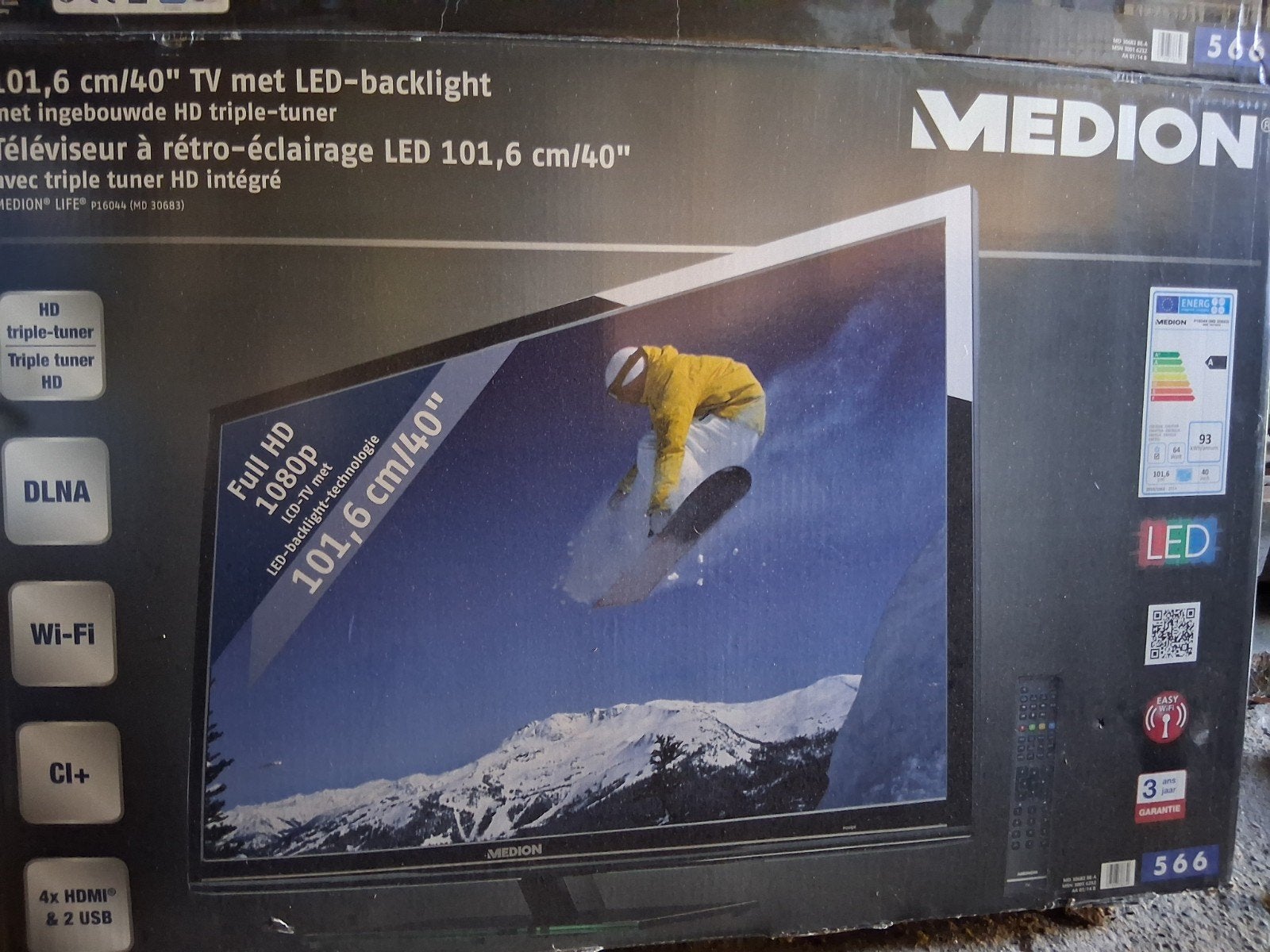 Téléviseur 40 pouces de taille moyenne, Enlèvement, LED