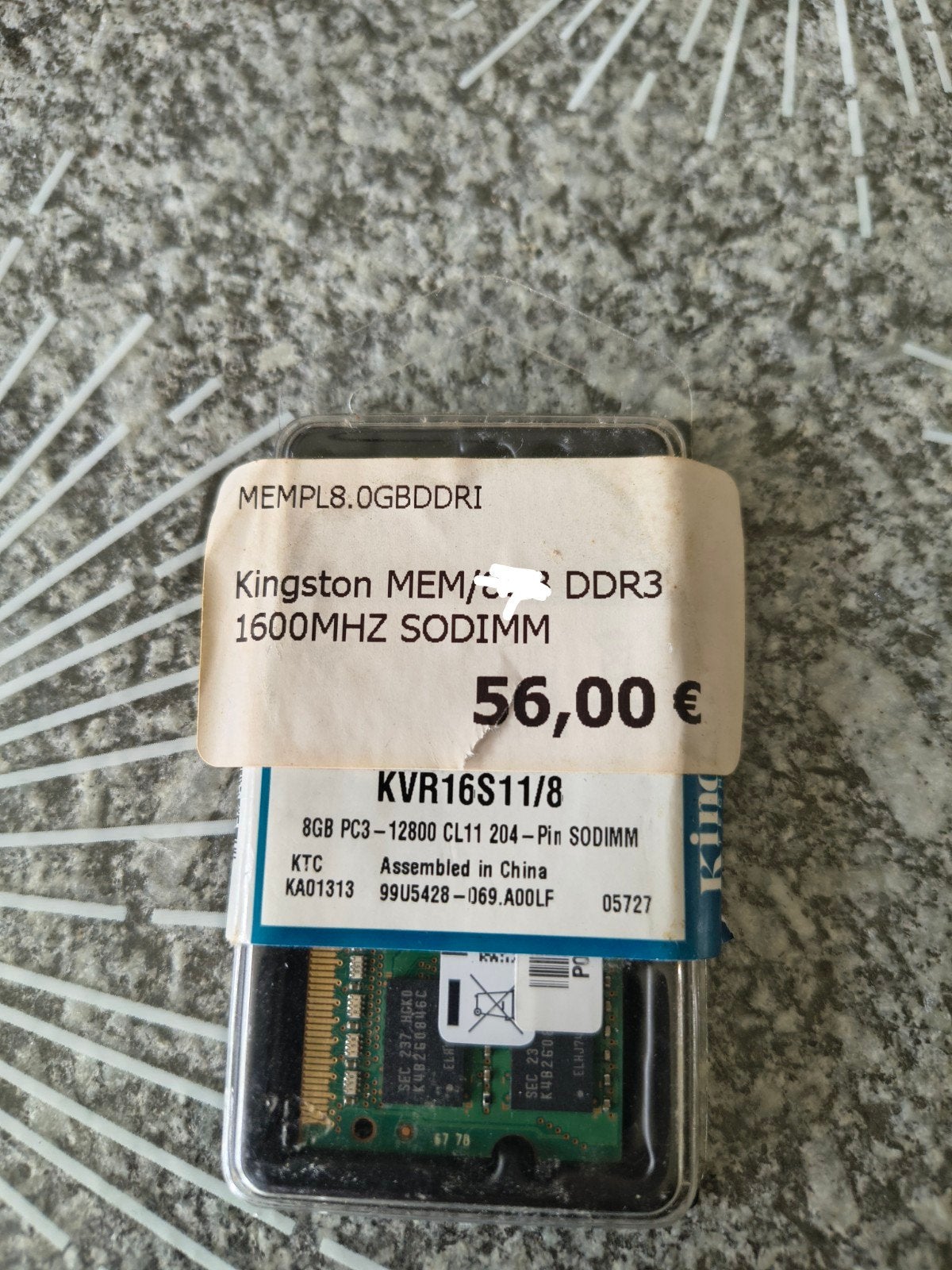 Kingston Technology ValueRAM, Computers en Software, RAM geheugen, Ophalen, DDR3, Laptop, 4 GB