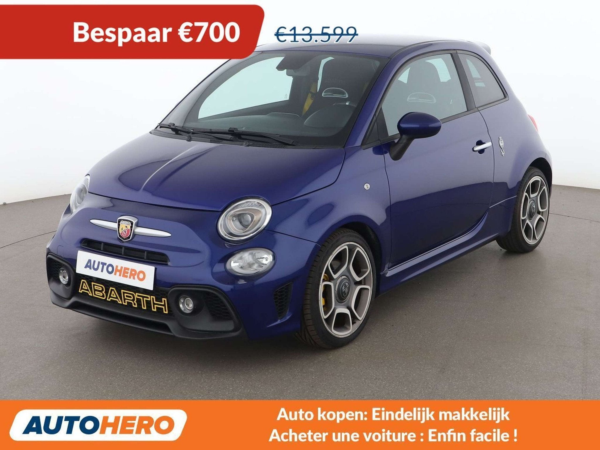 Abarth 595 1.4 Turbo (bj 2020), Auto's, Voorwielaandrijving, 4 zetels, Stof, Gebruikt