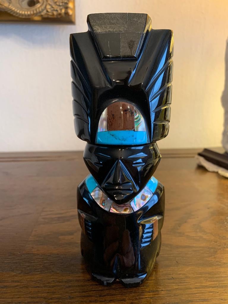 Inca God-beeldje obsidiaan, Antiquités & Art, Enlèvement ou Envoi