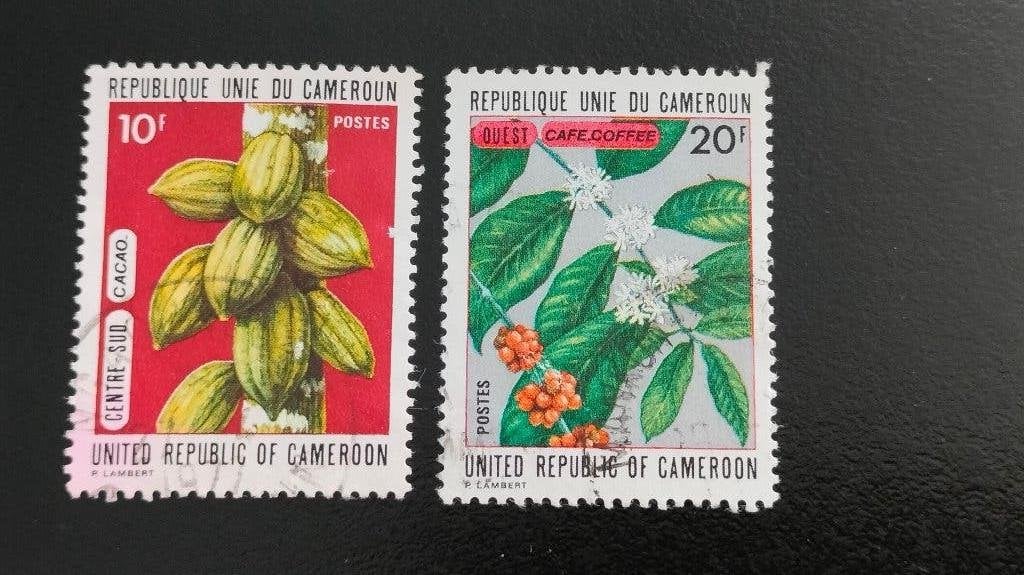 Kameroen 1973 - flora, bloemen, cacao, koffie, Verzenden, Overige landen, Gestempeld