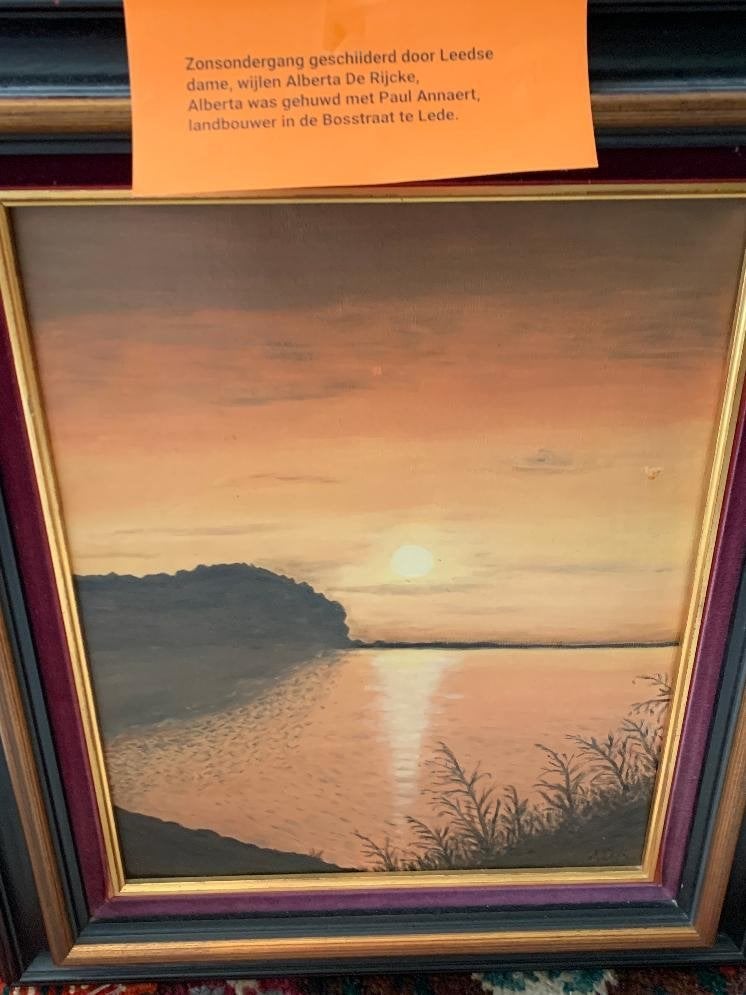 schilderij, Lede, Antiquités & Art, Art | Peinture | Classique, Autres techniques, Signé, Paysage, Enlèvement
