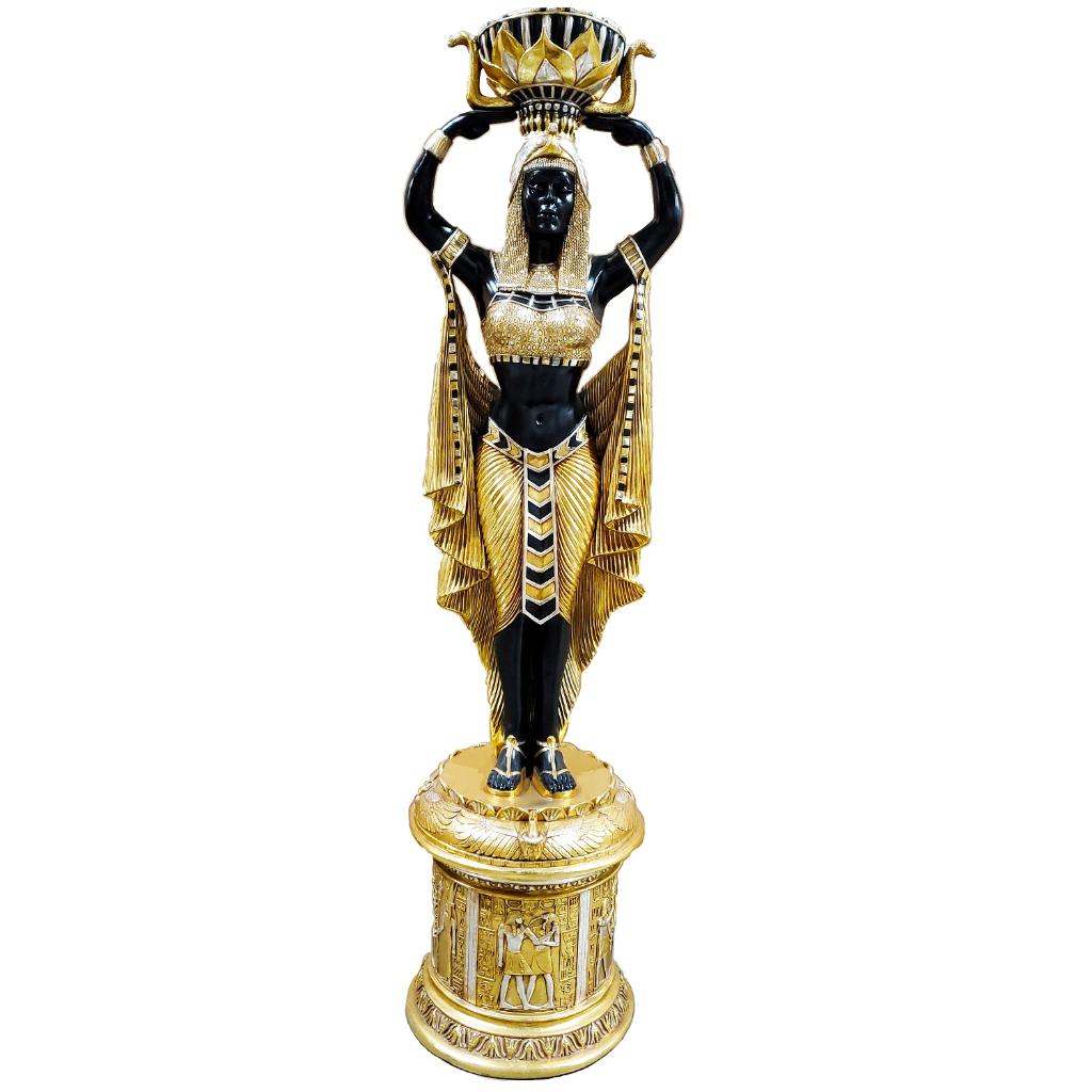 Statue féminine égyptienne avec socle — Égypte 236 cm
