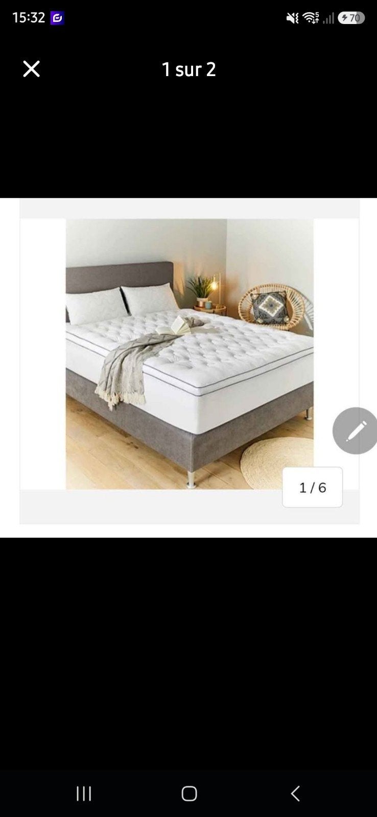 Surmatelas, Ophalen, 200 cm, 140 cm