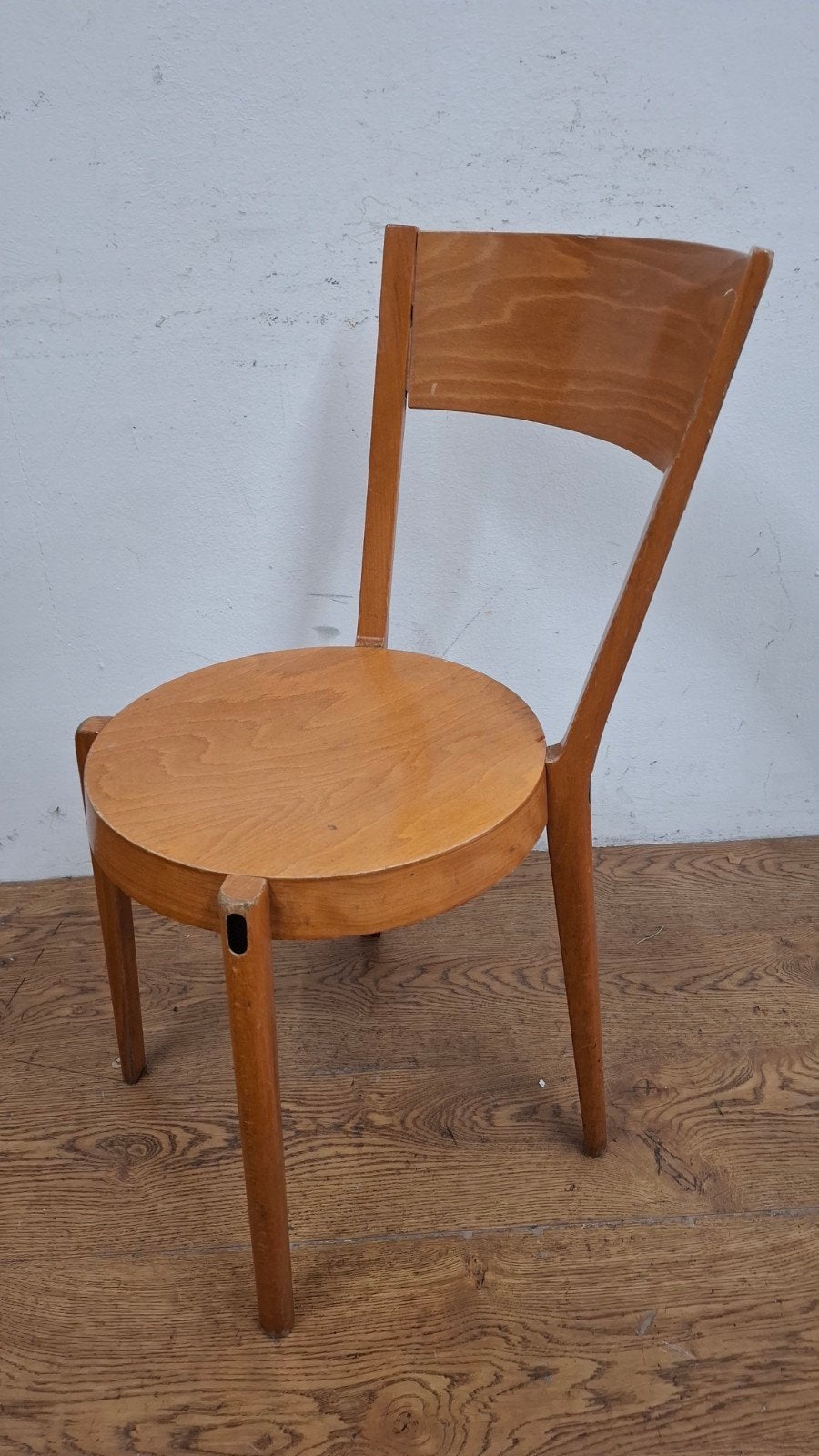 22 bruno rey look retro vintage design horeca stoel naturel, Huis en Inrichting, Ophalen of Verzenden, Gebruikt, Hout, Vijf, Zes of meer stoelen