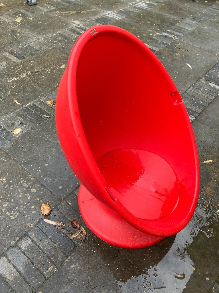 stoel ikea gratis, Huis en Inrichting, Ophalen, Gebruikt, Rood, Kunststof