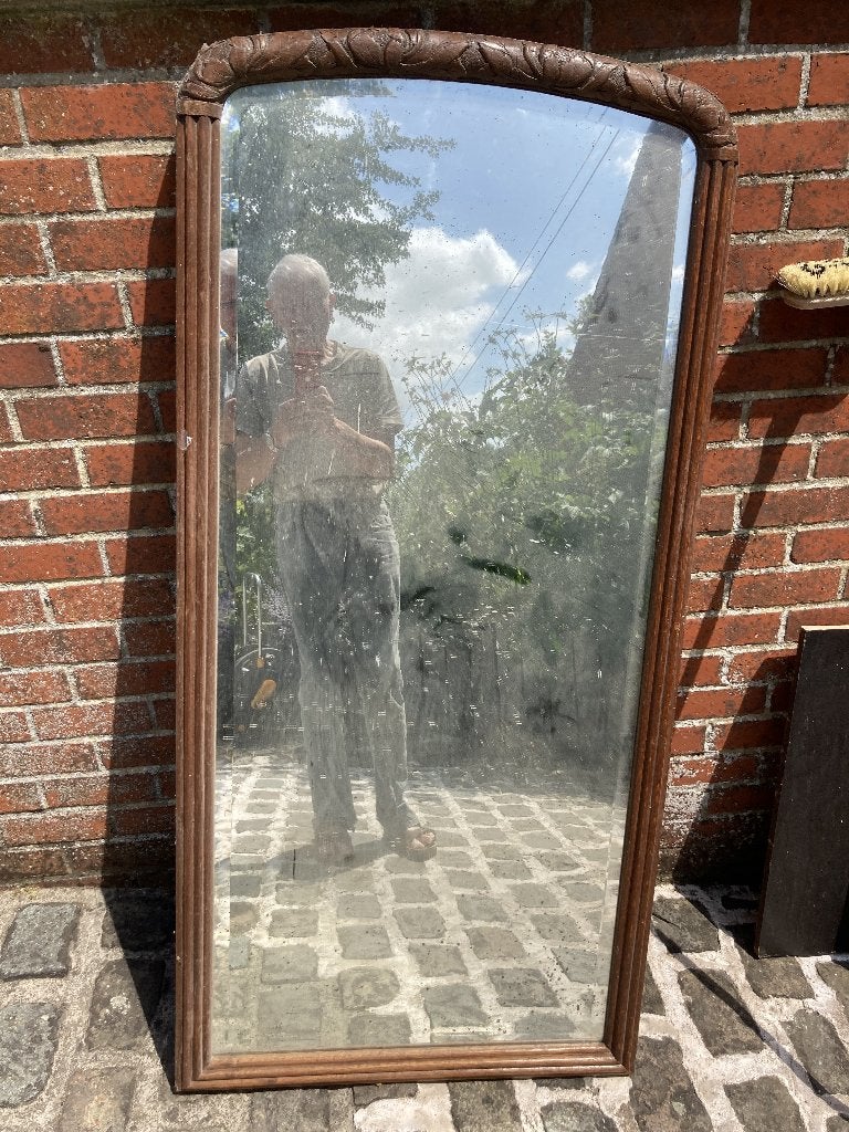 Miroir ancien, Ophalen, Gebruikt, 100 tot 150 cm, Rechthoekig