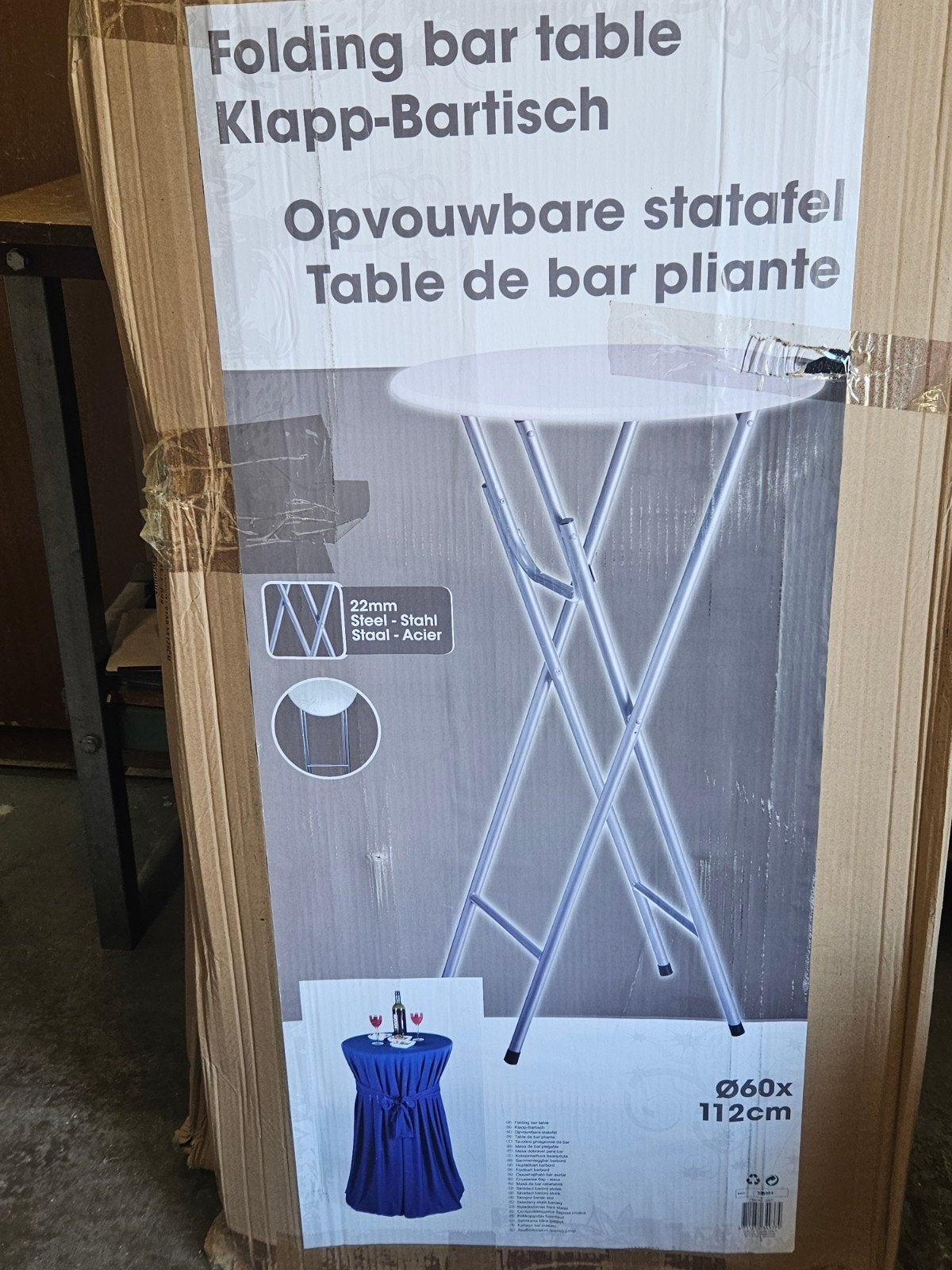 3x Bartafel - statafel plooibaar, Tuin en Terras, Ophalen