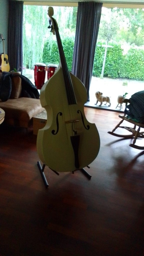 Te restoreren 3/4 contrabass, Muziek en Instrumenten, Snaarinstrumenten | Gitaren | Bas, Ophalen, Gebruikt, Fretloos