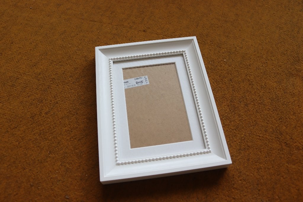 Fotokader uitgewerkt wit 17x12cm, Audio, Tv en Foto, Fotografie | Fotolijsten, Ophalen, Gebruikt, Met passe-partout, Wit